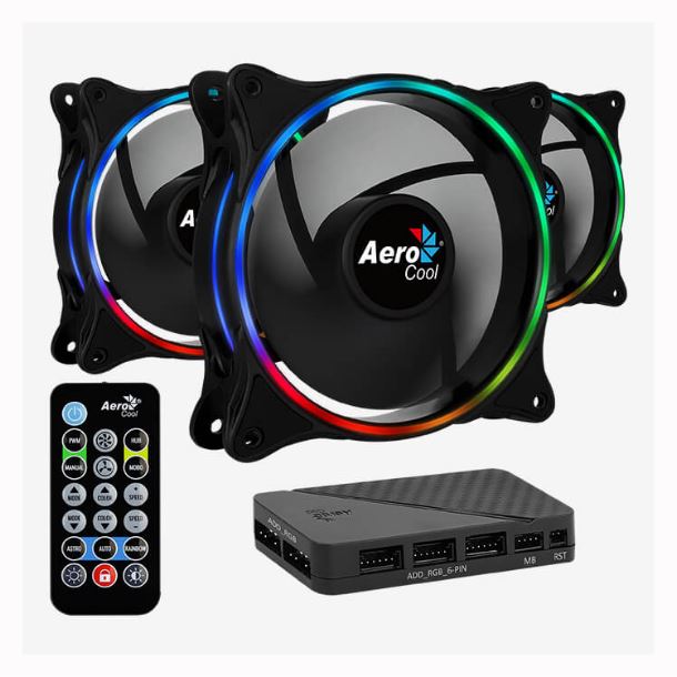 kit-3-fans-aerocool-eclipse-12-pro-argb-dual-ring-c-controladora