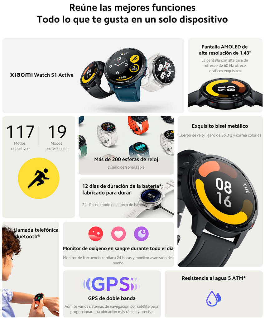 SMARTWATCH XIAOMI WATCH S1 ACTIVE BLUE