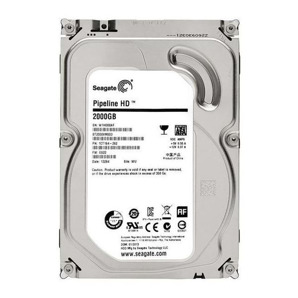 HD HDD 2TB SEAGATE PIPELINE SATA III 3.5" VIDEOVIGILANCIA DVR NVR
