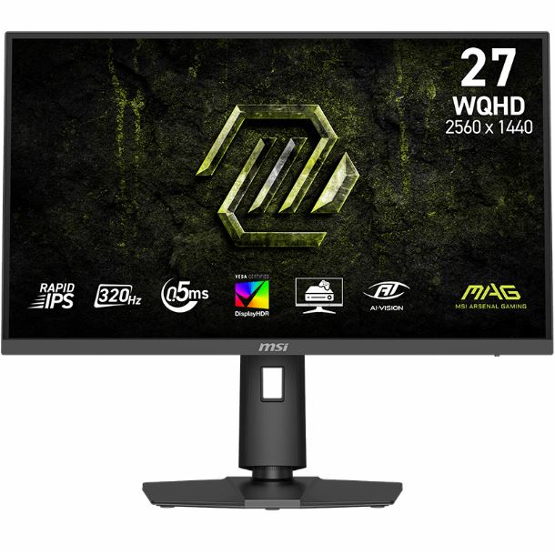 MONITOR GAMER 27" MSI MAG 274QPF X32 IPS QHD 2K 320HZ 0.5MS HDMI DP