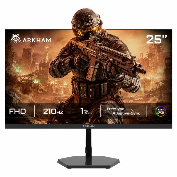MONITOR GAMER 25" ARKHAM ARK25210FI8 IPS 210HZ 1MS FHD HDMI DP