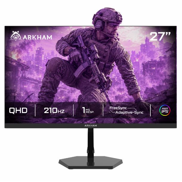 MONITOR GAMER 27" ARKHAM ARK27210QI8 IPS 210HZ 1MS QHD 2K HDMI DP