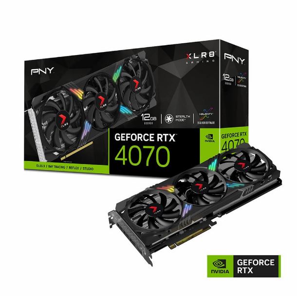 VIDEO GEFORCE RTX 4070 12GB PNY VERTO XLR8 GAMING EPIC X RGB 3XF