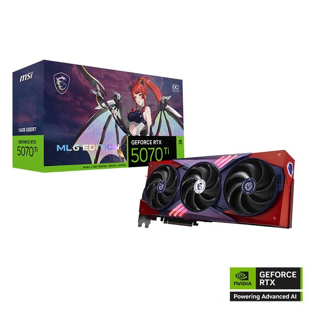 PLACA DE VIDEO GEFORCE RTX 5070 TI 16GB MSI MLG EDITION OC