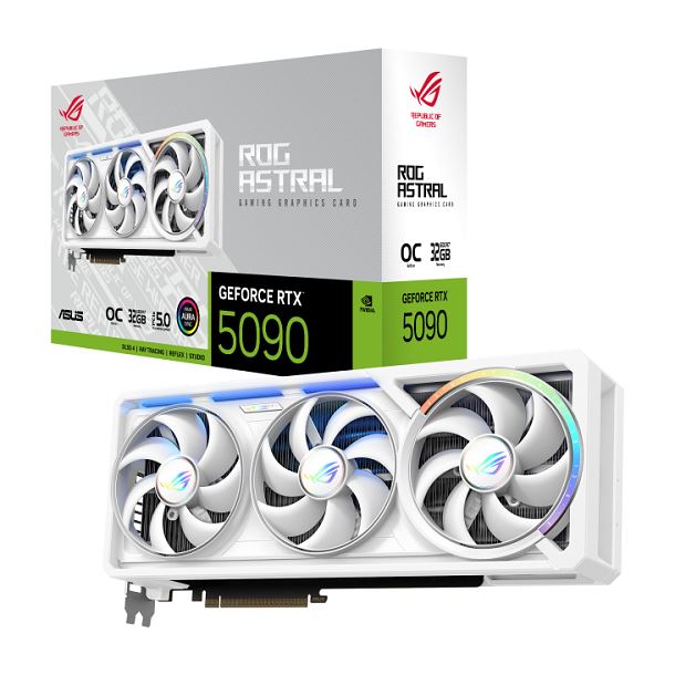 PLACA DE VIDEO GEFORCE RTX 5090 32GB ASUS ROG ASTRAL WHITE OC EDITION