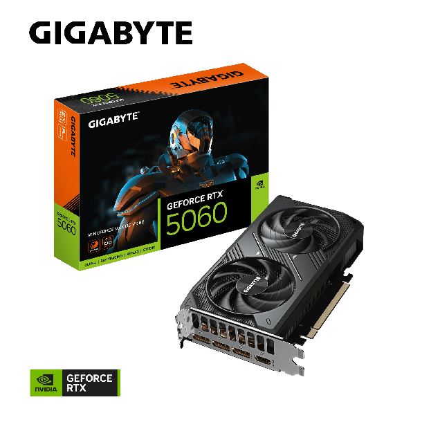 PLACA DE VIDEO GEFORCE RTX 5060 8GB GIGABYTE WINDFORCE MAX OC V2