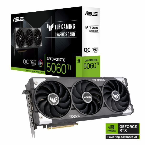 PLACA DE VIDEO GEFORCE RTX 5060 TI 16GB ASUS TUF GAMING OC EDITION
