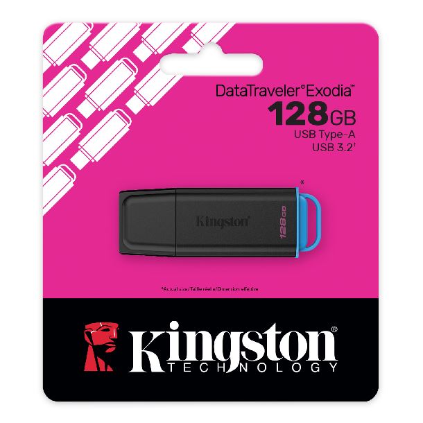 PENDRIVE 128GB KINGSTON DATATRAVELER EXODIA USB 3.2 GEN1 NEGRO G2