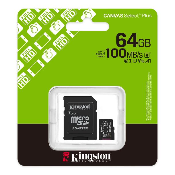 memoria-microsd-64gb-kingston-clase-10-canvas-select-plus-g3