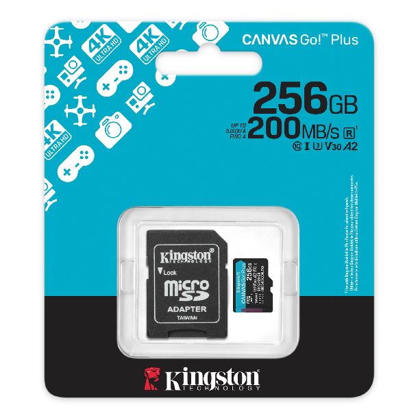 memoria-microsd-256gb-kingston-clase-10-canvas-go-plus-g4