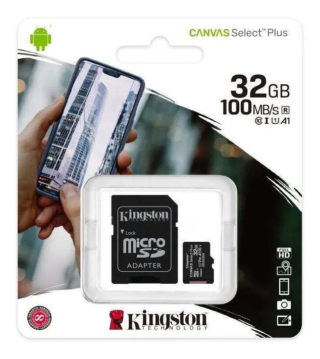 memoria-micro-sd-32gb-kingston-clase-10-canvas-select-plus