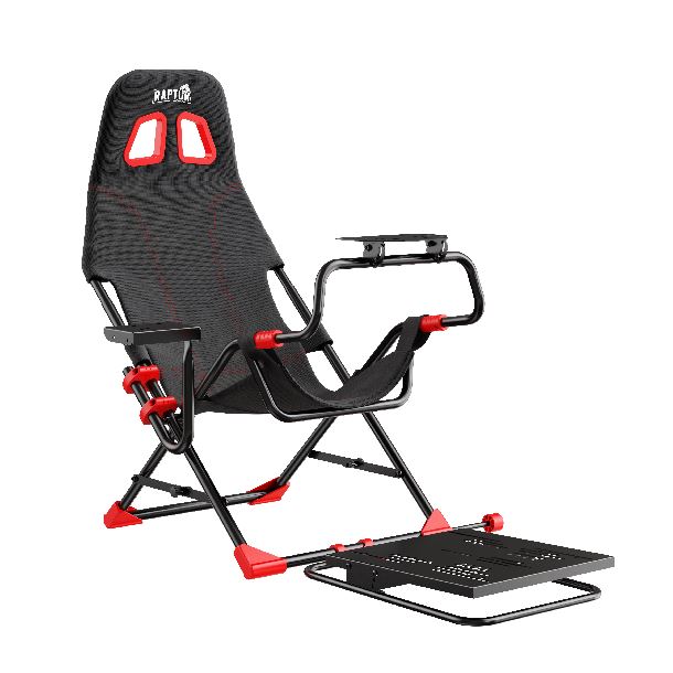 SIMULADOR DE CARRERAS RAPTOR OVERDRIVE PULSE C/BUTACA C/APOYA VOLANTE Y PEDALES AJUSTABLE