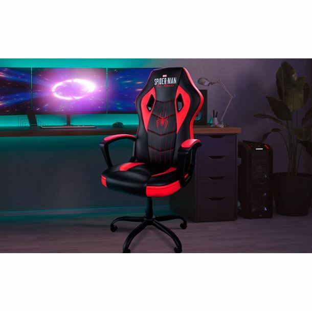 silla-gamer-xtech-edicion-spider-man-miles-morales-respaldo-alto