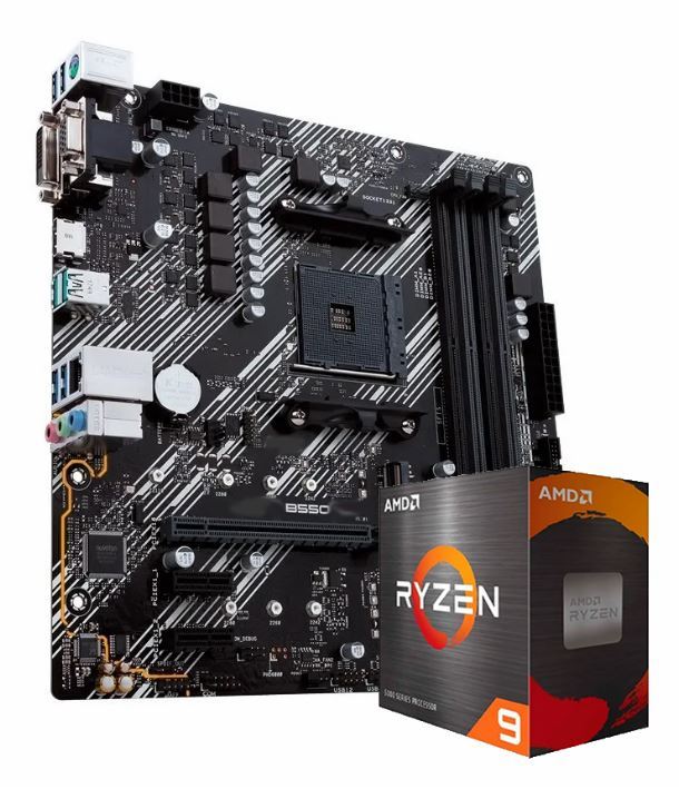 COMBO AMD RYZEN 9 5900X + B550