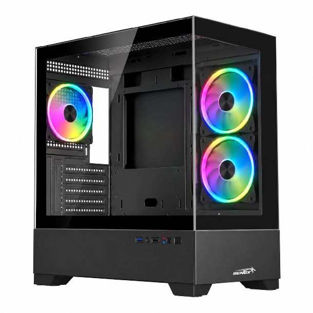 GABINETE SENTEY H30 BLACK VIDRO LATERAL Y FRONTAL 3FAN FRGB