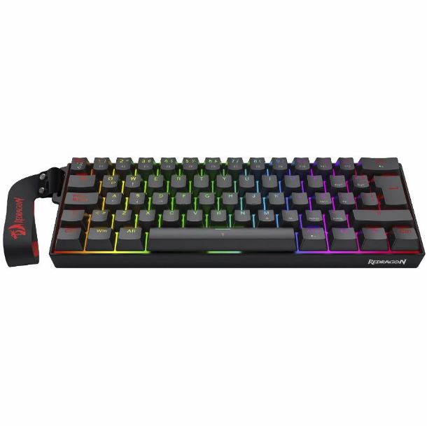TECLADO MAGNETICO REDRAGON FIZZ K617 RGB NEGRO ESPAÑOL
